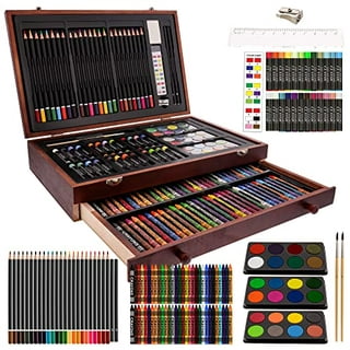  175 Piece Deluxe Art Set with 2 Drawing Pads, Acrylic Paints,  Crayons, Colored Pencils Set in Wooden Case, Professional Art Kit, for  Adults, Teens and Artist, Paint Supplies