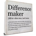 thumbnail image 1 of Wood Box Sign 5x5 Inch Difference Maker Gift Difference Maker Definition Art Wooden Box Sign Desk Decorative Wood Sign Home Office Decor For Table Shelf Gift For Women Men, 1 of 8