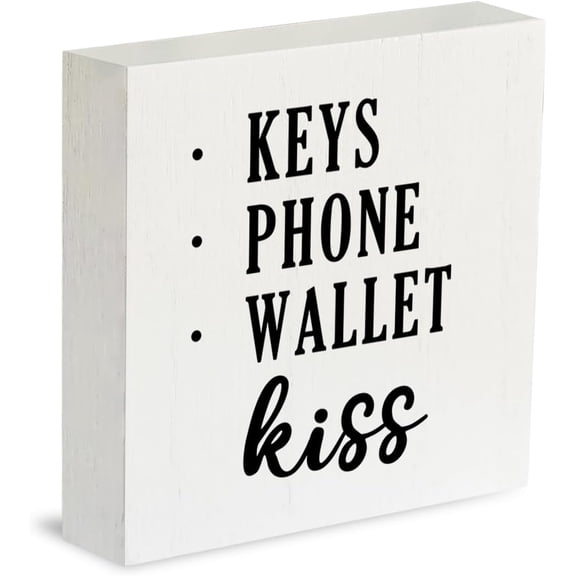 Wood Box Sign 5x5 Inch Family Sign Farmhouse Home Office Decor Wooden Box Sign Romantic Valentines Day Gift Desk Decorations For Wife Girlfriend Decorative Wood Block Plaque For Shelf Table Countertop