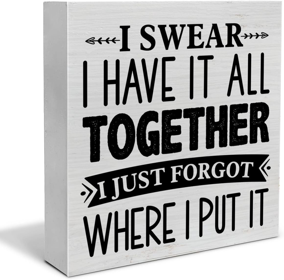 Wood Box Sign 5x5 Inch Humorous Office Decorative Wooden Box Sign I ...