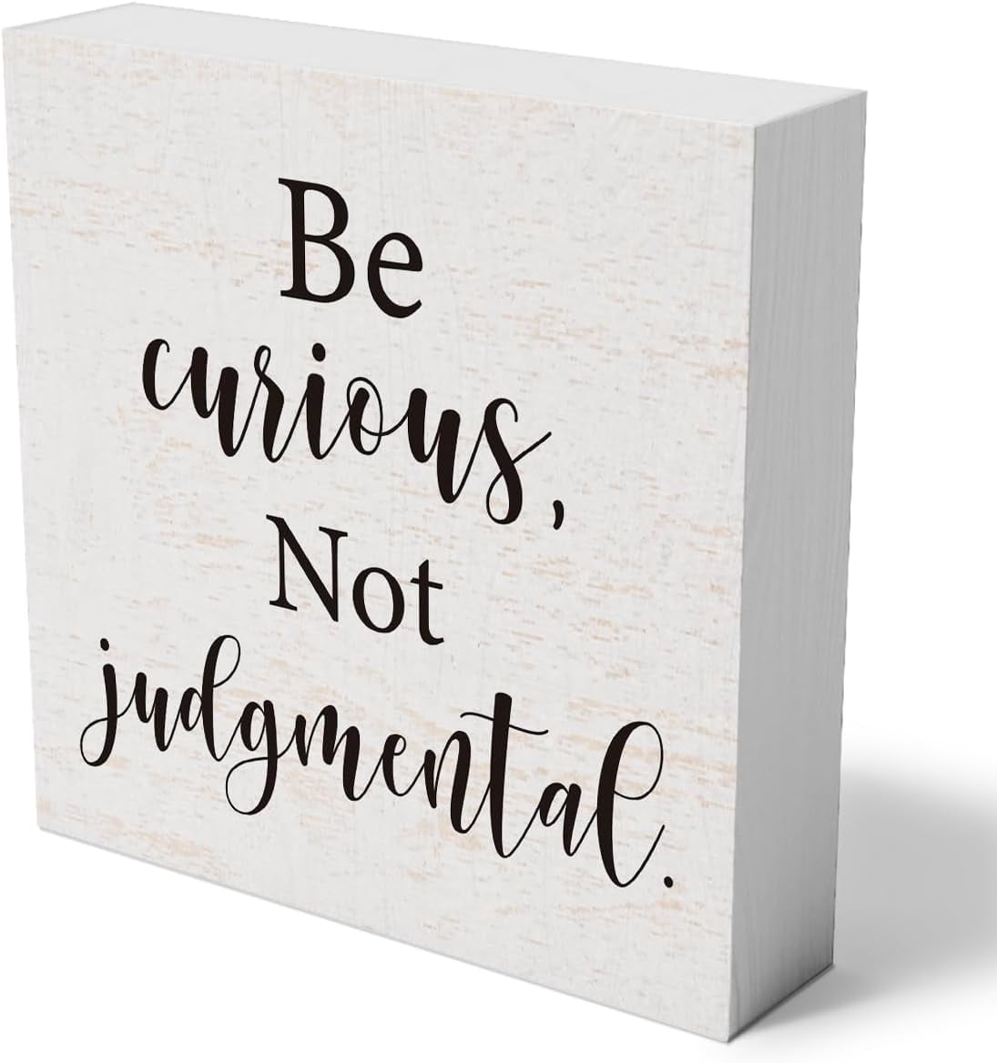 Wood Box Sign 5x5 Inch Inspirational Wooden Box Sign Decorative ...