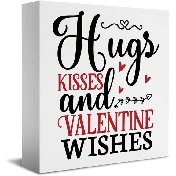 Wood Box Sign 5x5Inch Farmhouse Valentines Day Wooden Box Sign Funny Desk Decor Rustic Decorative Wood Block Plaque For Tiered Tray Tabletop Kitchen Countertop Home Bedroom Decoration Gift For Women