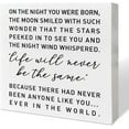 thumbnail image 1 of Wood Box Sign 5x5Inch Nursery Desk Wooden Box Sign Decor On The Night You Were Born Nursery Decor Neutral Room Desk Decoration Baby Shower Gifts For New Baby Boys Girls Gift For Women Men, 1 of 8