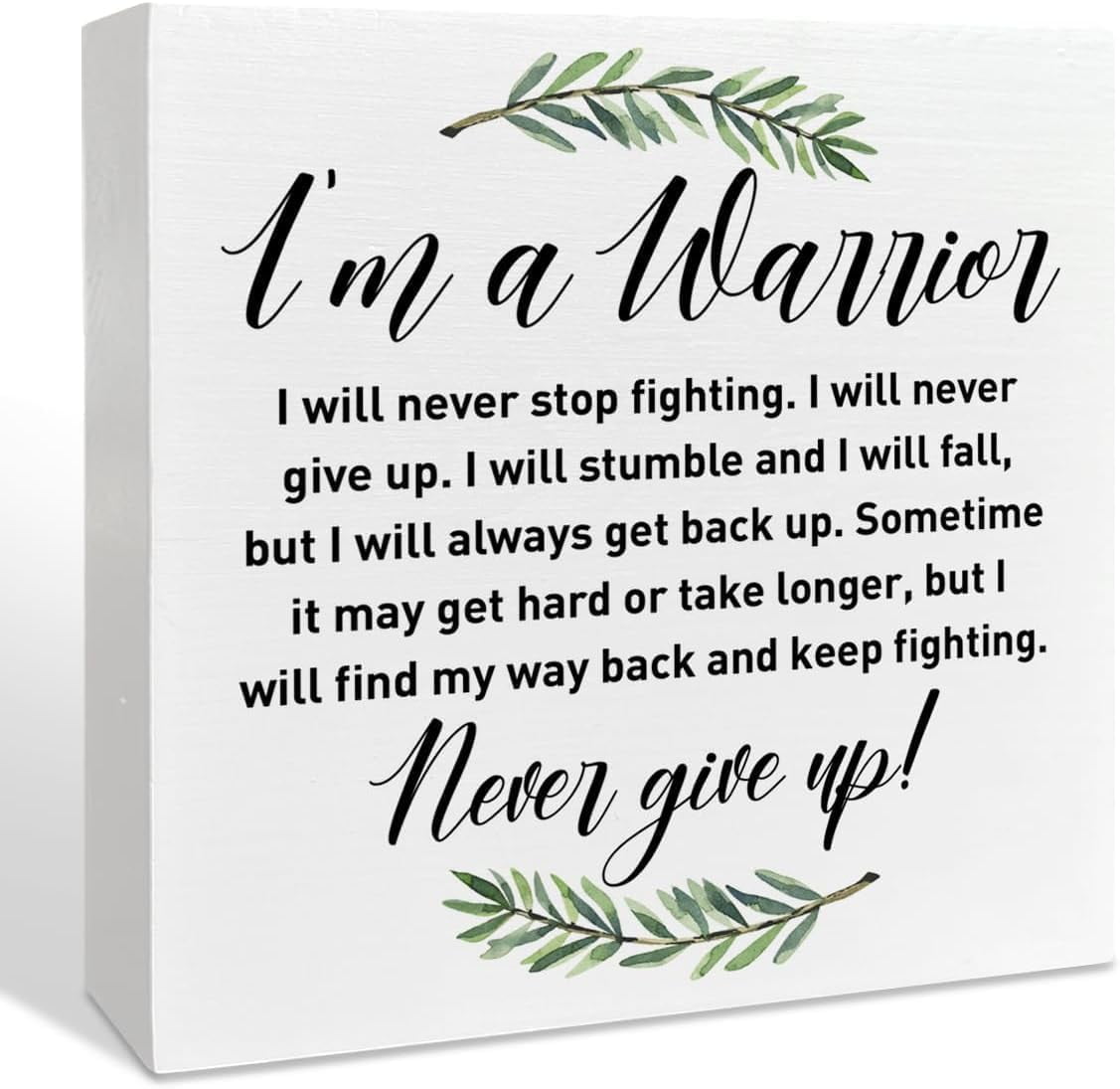 Wood Box Sign 7x7 Inch Cancer Warrior Birthday Gifts For Cancer ...