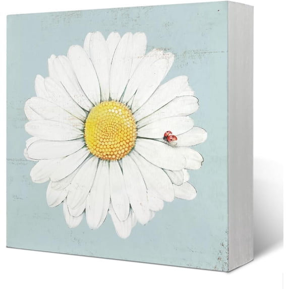Wood Box Sign 7x7 Inch Daisy Decor Daisy Bathroom Decor Summer Daisy Home Decor Daisy Decorations For Home Daisy Kitchen Decor And Accessories Daisy Room Decor Daisy Flowers Wooden Box Sign