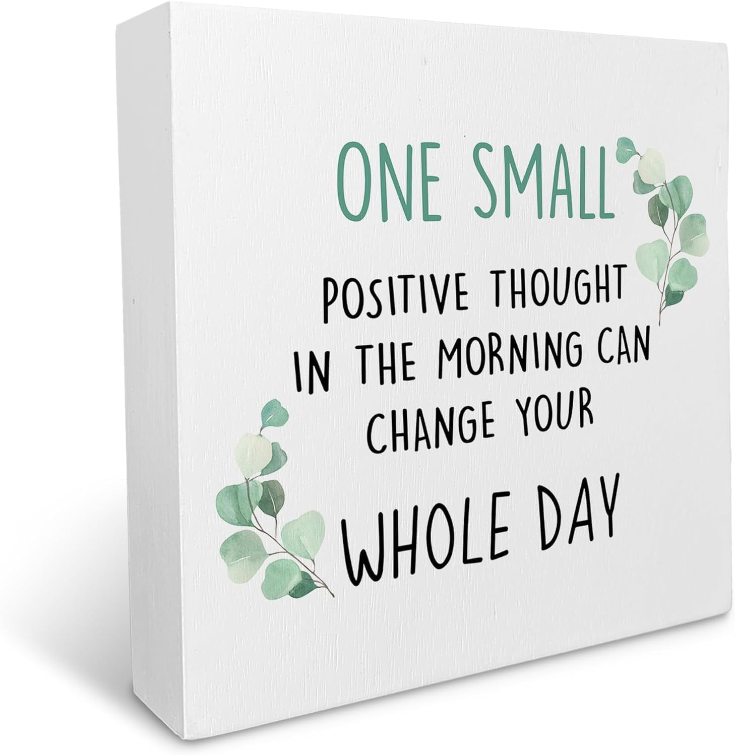 Wooden Box Sign - "What's Meant For You Will Always Find Its Way" Inspirational Desk Decor, 5x5 Inches