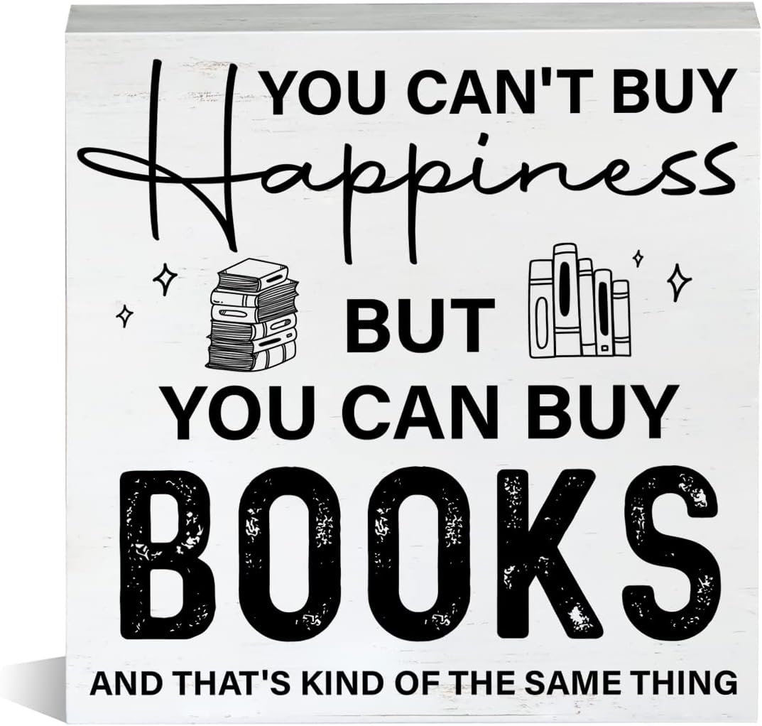 Wood Box Sign 7x7Inch Farmhouse You Can'T Buy Happiness But You Can Buy ...