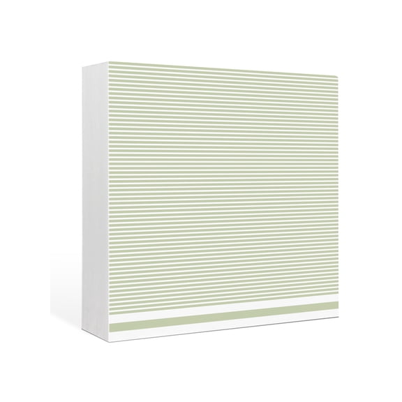 Wood Box Sign Green Stripe Square Boxes Sgin Desk Decor Decorative Wood Block Plaque Stripe Sage Green Wooden Signs for Home Tabletop Shelf Wall Office Room Table Decorations Gifts 6"x6"