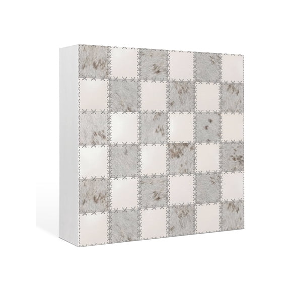Wood Box Sign Grey Marble Tiles Square Boxes Sgin Desk Decor Decorative Wood Block Plaque Luxury Patchwork Checkerboard Wooden Signs for Home Tabletop Shelf Wall Office Room Table Decor Gifts 6"x6"