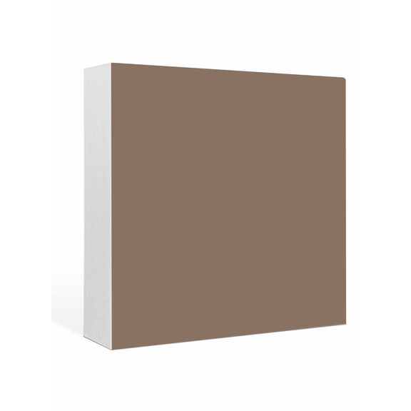 Wood Box Sign Solid Color Square Boxes Sgin Desk Decor Decorative Wood Block Plaque Brown Wooden Signs for Home Tabletop Shelf Wall Office Room Table Decorations Gifts 6"x6"