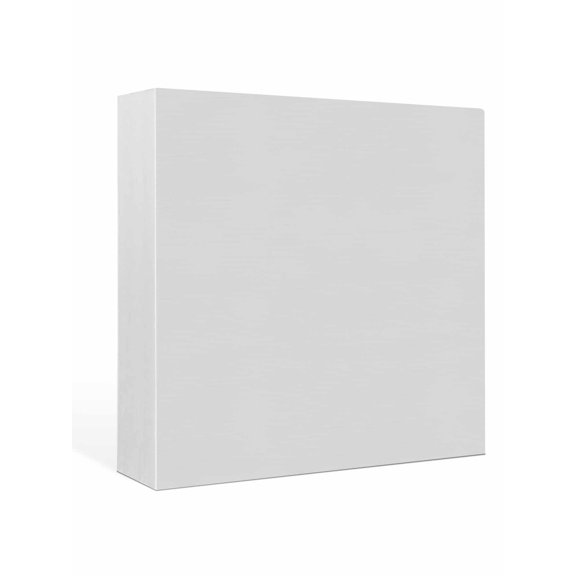 Wood Box Sign Solid Color Square Boxes Sgin Desk Decor Decorative Wood Block Plaque Light Grey Pearl Grey Wooden Signs for Home Tabletop Shelf Wall Office Room Table Decorations Gifts 6"x6"