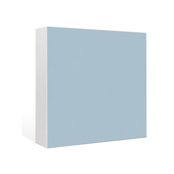 Wood Box Sign Winter Sky Blue Square Boxes Sgin Desk Decor Decorative Wood Block Plaque Solid Color Wooden Signs for Home Tabletop Shelf Wall Office Room Table Decorations Gifts 6"x6"