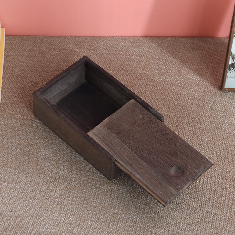 Wood Box Wood Packing Box Wood Storage Case Sliding Lid Wood Storage