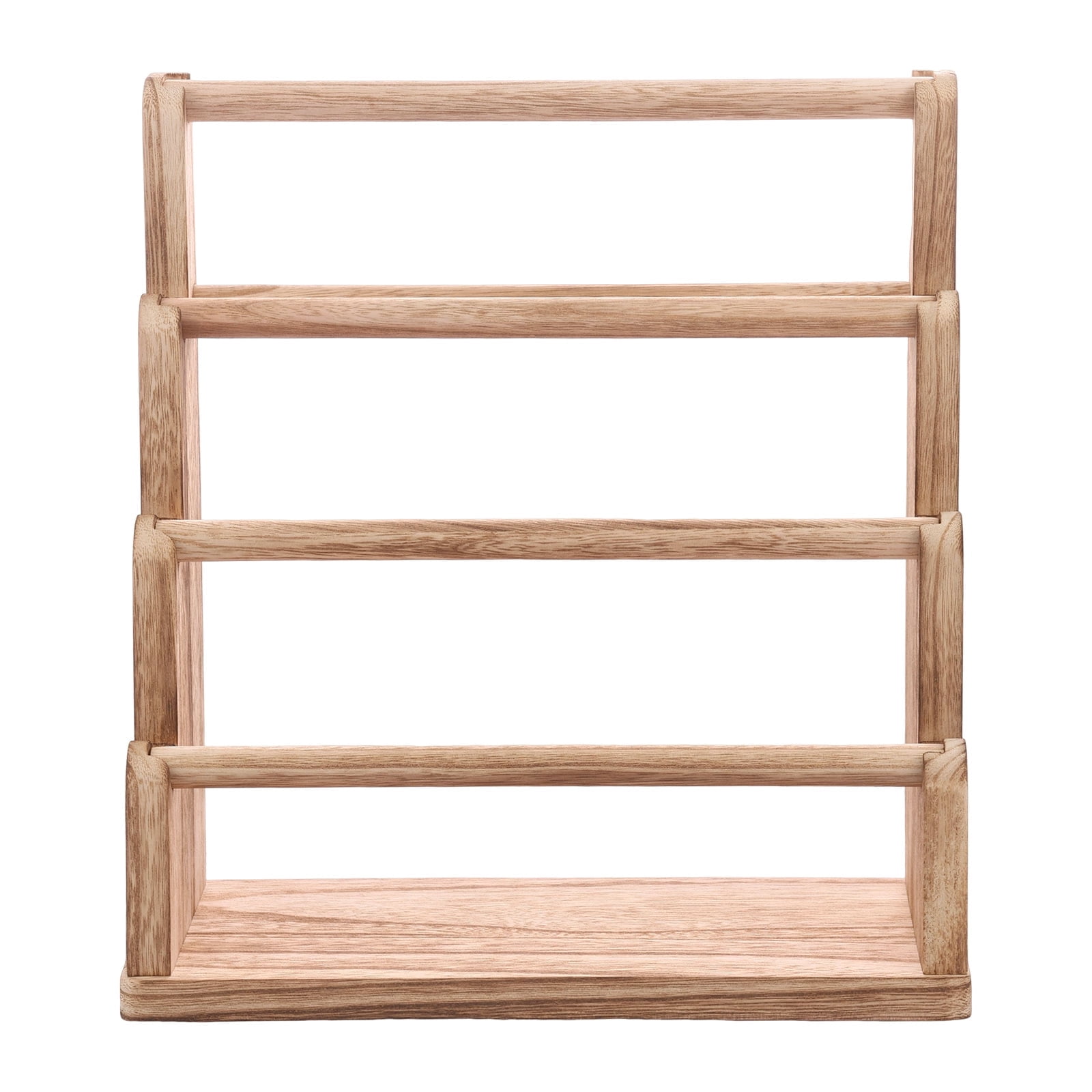 Wood Bracelet Holder 4 Tier Large Capacity Jewelry Organizer Display Stand Watch Hanger (woodcolor )