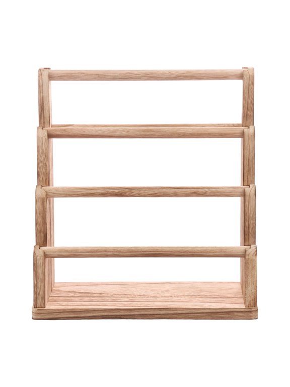 Wood Bracelet Holder 4 Tier Large Capacity Jewelry Organizer Display Stand Watch Hanger (woodcolor )