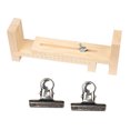 thumbnail image 1 of Wood Bracelet Jig with Scale Adjustable Length Bracelet Maker Kit DIY Hand Knitting Tool Bracelet Braiding Jig with 2 Clips for Belts Lanyards, 1 of 8