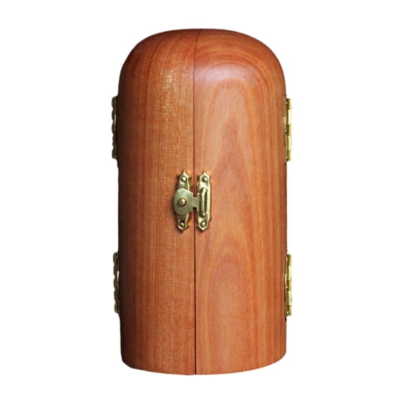 Wood Buddha Figurine Feng Shui Buddha Statue Centerpiece Handmade Gift Accent Portable Desktop Hand Carved Decorative Craft , 15cm Height