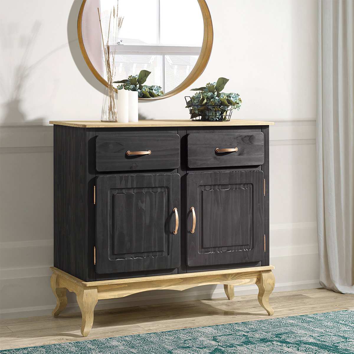 Wood Buffet Sideboard Black Furniture Dash OLI425