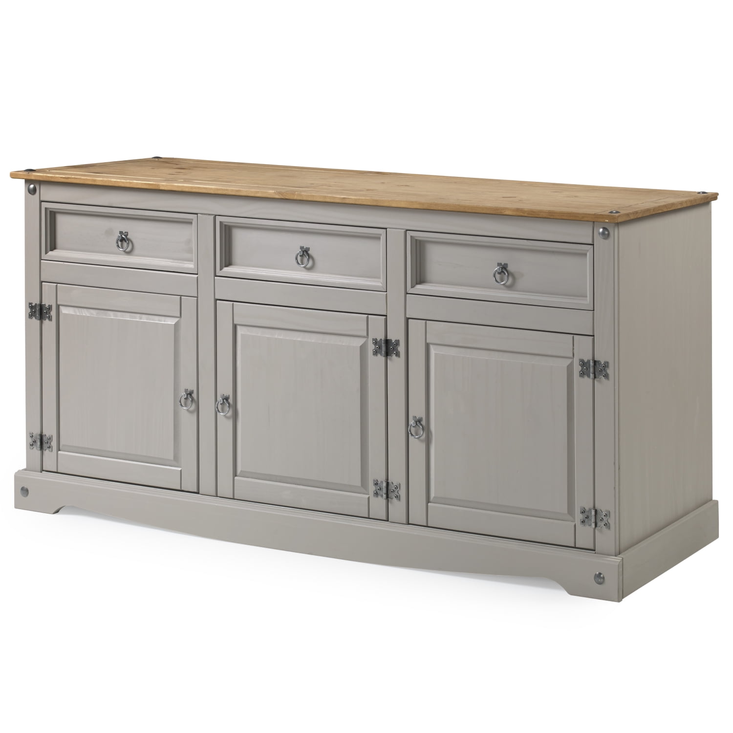 Wood Buffet Sideboard Corona Gray Furniture Dash COG917