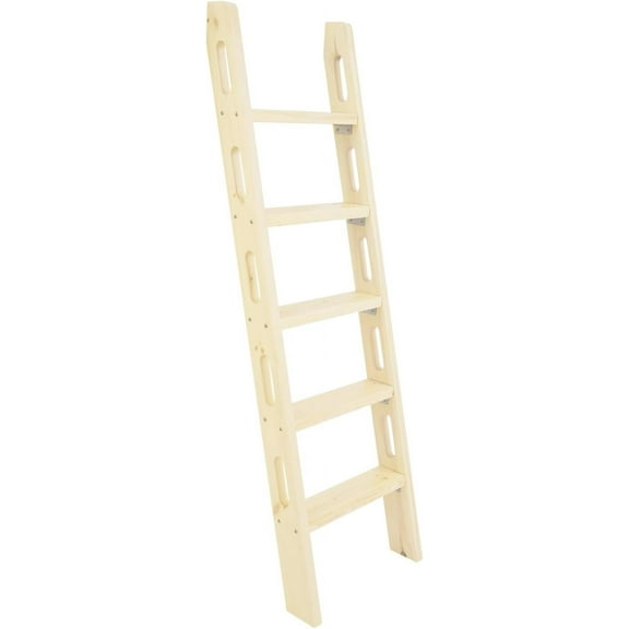 Wood Bunk Bed Ladder, 5 Step Lofted/Dorm/RV Bed Bunkbed Ladder, Loft Stair Hanging Ladder, Load Capacity 220.46lbs, 150cm/59.06inch