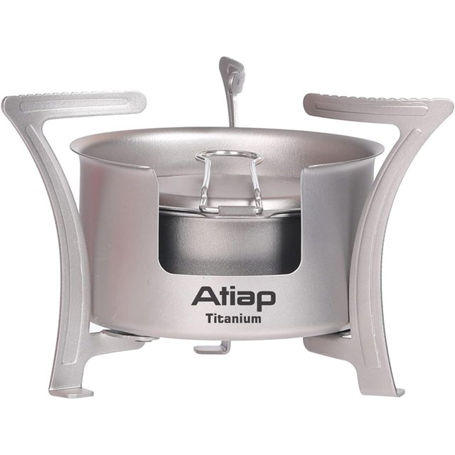 Wood Burning Alcohol Stove Titanium Portable Grill Stove with Carring