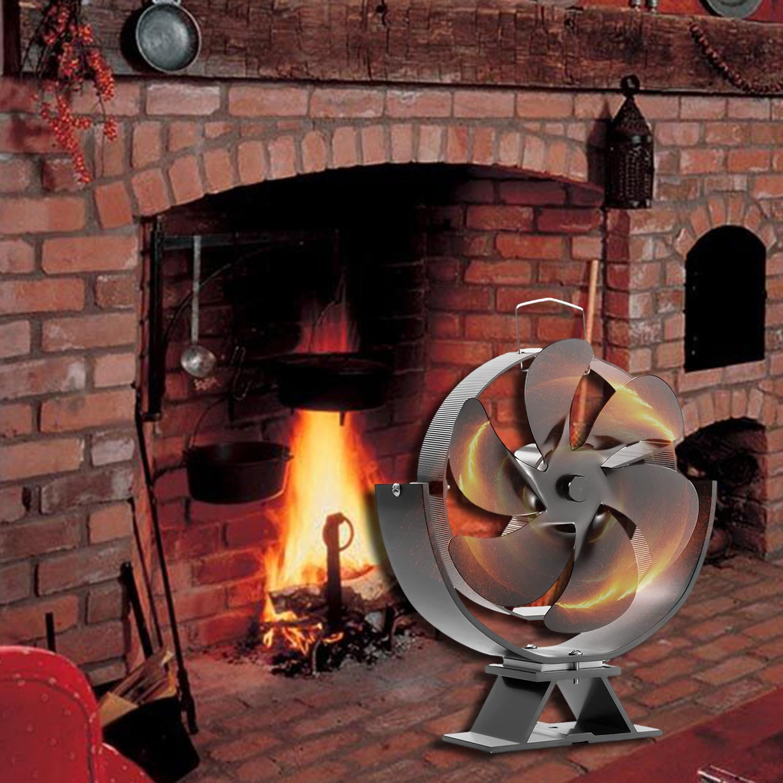 Wood Burning Fan 6 Blade Log Burner Fan Efficient Silent Less Than 25dB