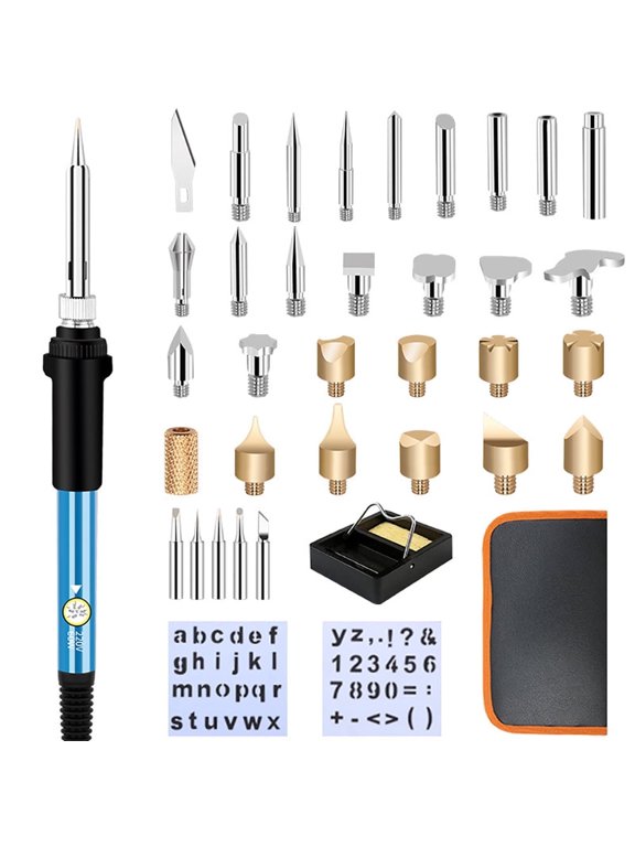 Wood Burning Kit, Adjustable Temperature Wood Burner Soldering Pen, Professional DIY Wood Burning Tool for Embossing/Carving/Soldering & Pyrography