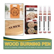 Wood Burning Pen Kit - 3PCS Scorch Pen Marker, Chemical Heat Sensitive Marker for Wood and Crafts, Equipped with Bullet Tip for Easy Use, Suitable for Artists and Beginners in DIY Wood Projects