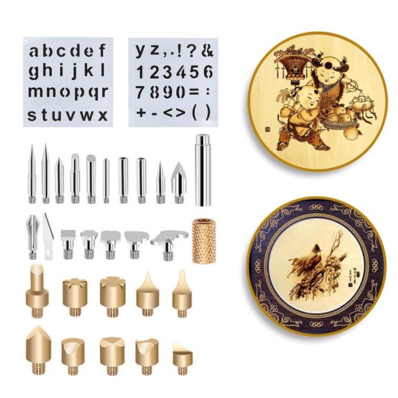 Wood Burning Tips, 28PCS Wood Burner Carving Tip for Embossing/Carving/Soldering & Pyrography