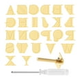 thumbnail image 1 of Wood Burning Tips Complete Uppercase Alphabet HotStamps Set Versatile Wood Burning Kit with Letter Stamps Rustproof Woodburning Tips for Wood Leather and Other Surfaces, 1 of 9