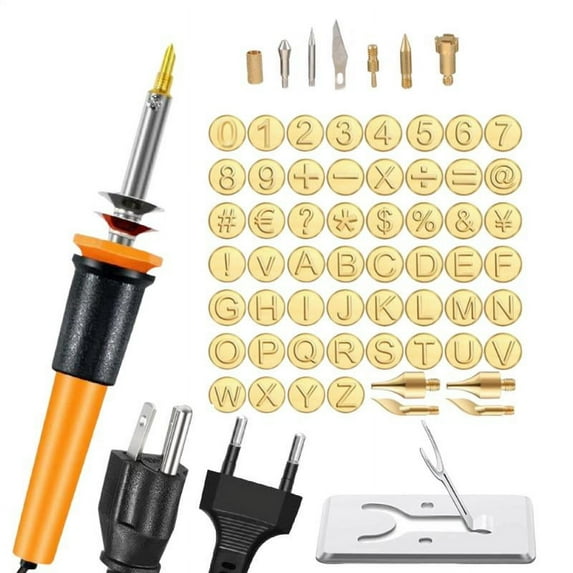 Wood Burning Tools Unique 65-Piece Wood Burning Set Carving Head Tools Safe Stable Crafting Kit for Artists and Hobbyists (EU)