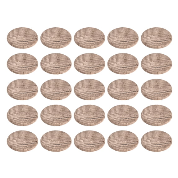 Wood Button Plugs 1 Inch Oak Hardwood Screw Hole Furniture Plugs 25Pcs