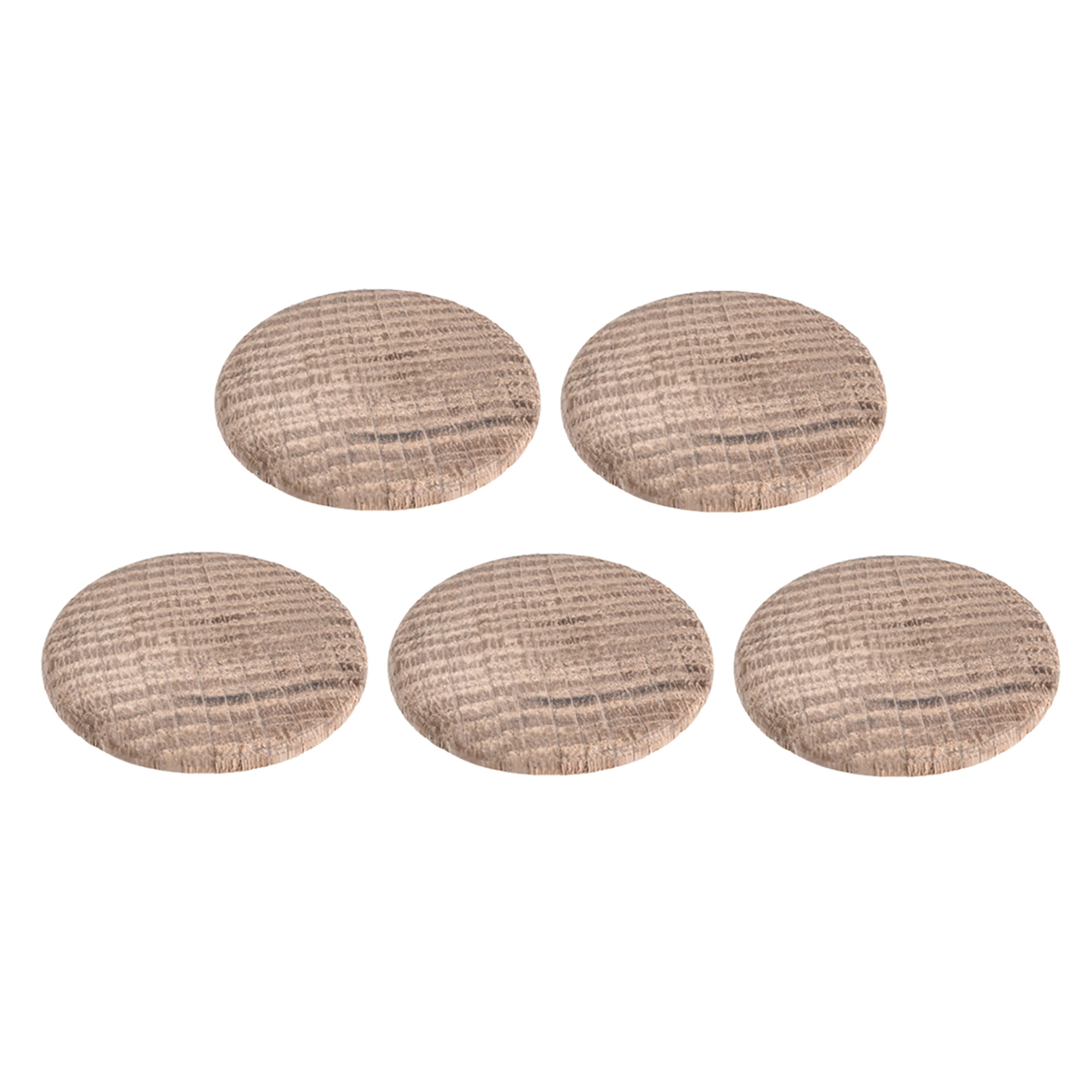 Wood Button Plugs 1 Inch Oak Hardwood Screw Hole Furniture Plugs 5Pcs