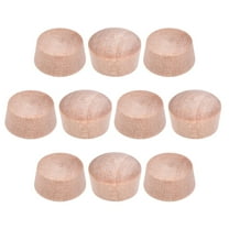 Wood Button Top Plugs 3/8" Cherry Hardwood Furniture Plugs 7/25 Inch Height 100Pcs