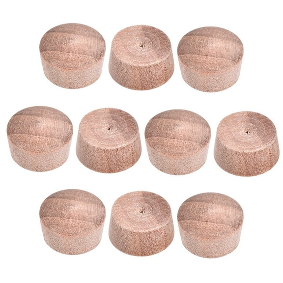 Wood Button Top Plugs 9/16 Inch Wood color Hardwood Furniture Plugs 9/25 Inch Height 100Pcs
