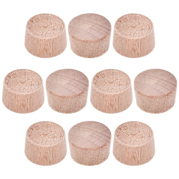 Wood Button Top Plugs 9/25 Inch Cherry Hardwood Furniture Plugs 1/4 Inch Height 200Pcs