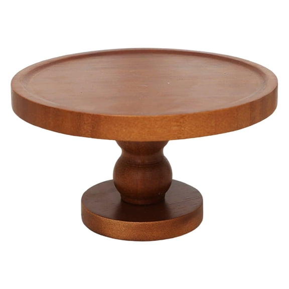 Wood Cake Stand,Rustic Round Vintage Candle Stand Holder,Display Riser Small Wooden Cake Holders Trays Decorative Plate for Wedding Party Birthday Home Table Decor Gifts(7.48 Inch)