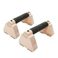 thumbnail image 1 of Wood Calisthenics Bar Wood Parallettes Push-Up Bar, for Home Gym Floor H8T6, 1 of 9