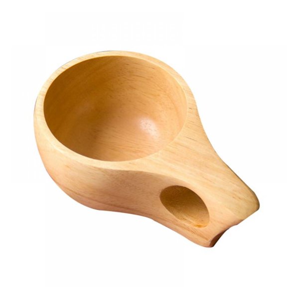 Wood Camp Mug, Kuksa Portable Wooden Camping Drinking Mug, Traditional Lightweight Outdoor cup, for Coffee, Tea and Milk