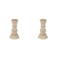thumbnail image 1 of Wood Candlestick Holders Retro Unpainted Wood Classic Craft Candles Stick Holder for DIY Painting, Rustic Farmhouse Wedding Decorations, Fireplace Mantel, Dining Table Centerpiece for Pillar Candles, 1 of 9