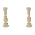 thumbnail image 1 of Wood Candlestick Holders Retro Unpainted Wood Classic Craft Candles Stick Holder for DIY Painting, Rustic Farmhouse Wedding Decorations, Fireplace Mantel, Dining Table Centerpiece for Pillar Candles, 1 of 9