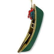 Wood Canoe Ornament -Nautical Beach Lake Decoration