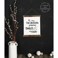 thumbnail image 1 of Wood, Canvas Sign Be The Reason Someone Smiles Wall Hanging Kids School Art 12x14.5-Inch, 1 of 4