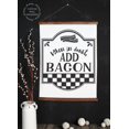 thumbnail image 1 of Wood Canvas Sign Wall Hanging, In Doubt Add Bacon Farmhouse Wall Art 23x30-Inch, 1 of 3