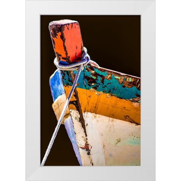 Wood, Carlos 11x14 White Modern Wood Framed Museum Art Print Titled - Boat - Xlix