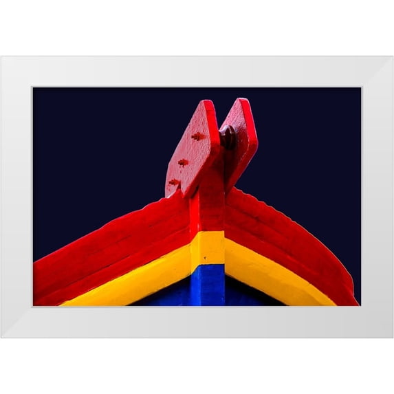 Wood, Carlos 14x11 White Modern Wood Framed Museum Art Print Titled - Boat - Xl