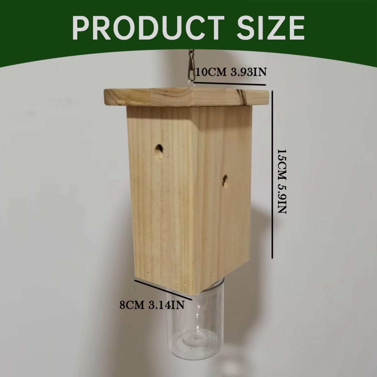 Wood Carpenter Bee Trap for Outside Wood Boring Bee Trap Best Bee Trap Nature Pentroof Style