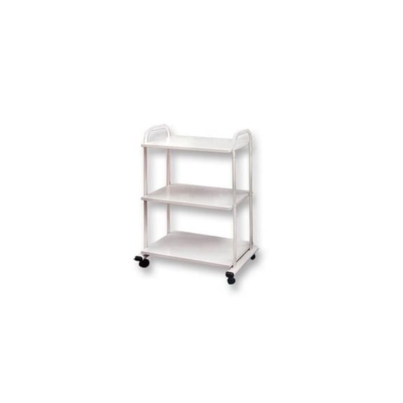 Wood Cart with 3 Shelves Lamp Stand Hole on Frame