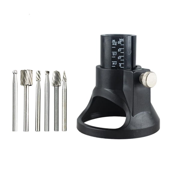 Wood Carving Guide Attachment For Rotary Tool Twist Drill Bit Carving Tool Set