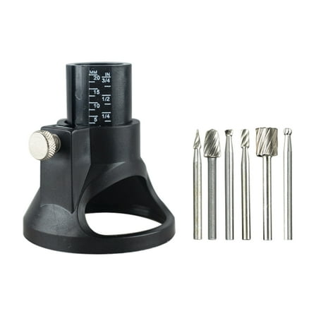Wood Carving Guide Attachment For Rotary Tool Twist Drill Bit Carving Tool Set